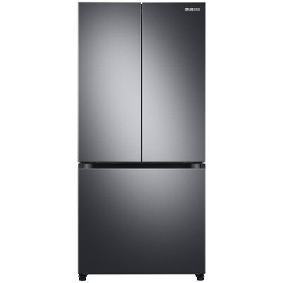 Samsung 33 in. 17.5 cu. ft. Smart Counter Depth French Door Refrigerator - Fingerprint Resistant Black Stainless | RF18A5101SG
