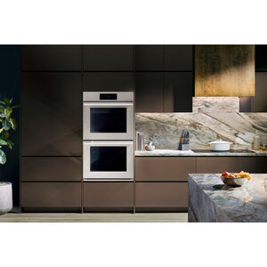 Signature Kitchen Suite Transitional 30 in. 9.4 cu. ft. Smart Top Control SteamElectric Double Wall Oven with True European Convection - Stainless Steel, , hires