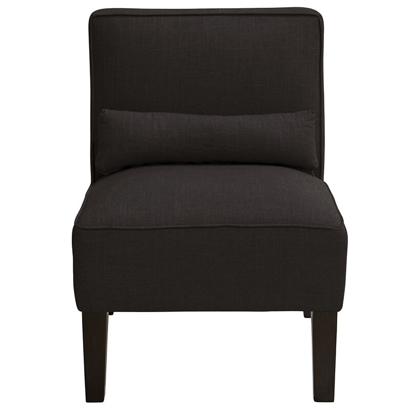 Skyline Furniture Armless Linen Fabric Accent Chair - Black, , hires