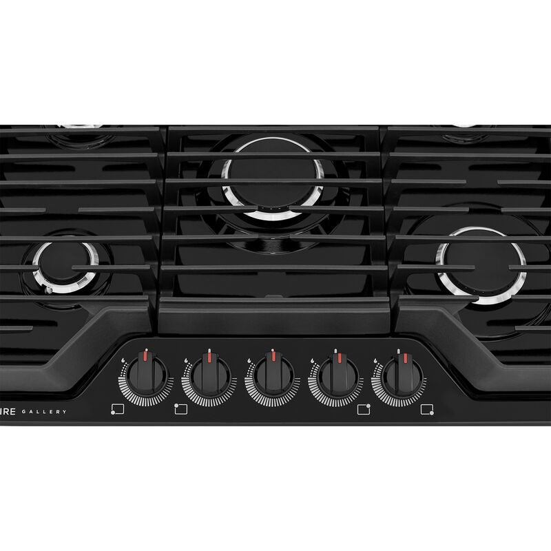 Frigidaire Gallery 30 in. 5-Burner Natural Gas Cooktop with Simmer Burner & Power Burner - Black, Black, hires
