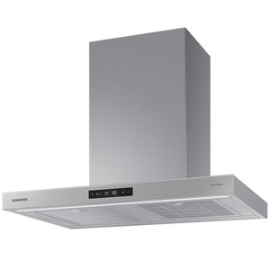 Samsung 30 in. Smart Convertible Chimney Style Range Hood with 630 CFM, 4 Fan Speeds & 1 LED Light - Gray, , hires