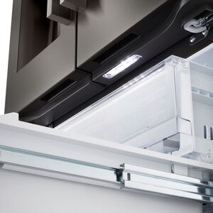 LG 33 in. 24.5 cu. ft. Smart French Door Refrigerator with Ice & Water Dispenser - PrintProof Black Stainless Steel, PrintProof Black Stainless Steel, hires