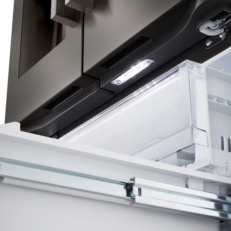 LG 33 in. 24.5 cu. ft. Smart French Door Refrigerator with Ice & Water Dispenser - PrintProof Black Stainless Steel, PrintProof Black Stainless Steel, hires