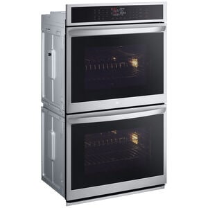 LG 30 in. 9.4 cu. ft. Smart Front Control Electric Double Wall Oven with Standard Convection - PrintProof Stainless Steel, , hires