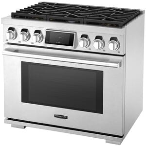 Signature Kitchen Suite 36 in. 6.3 cu. ft. Smart Standard Convection Steam Dual Fuel Range with 6 Sealed Burners - Stainless Steel, , hires