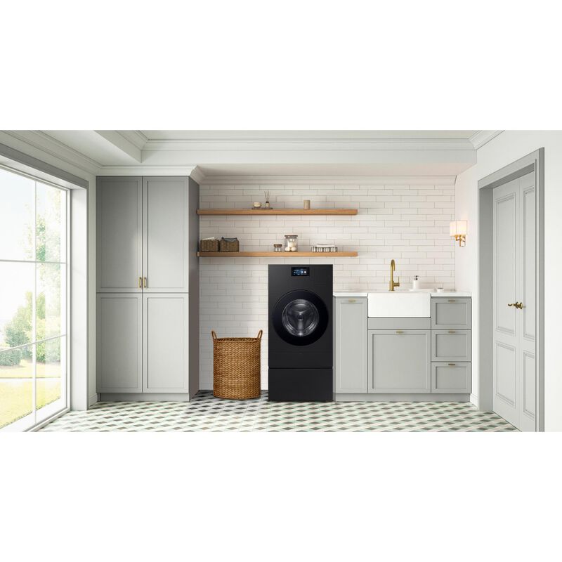 Samsung Bespoke 27 in. 5.3 cu. ft. Smart Electric Front Load AI All-in-one Combo with Sanitize and Steam Cycle - Brushed Black, Brushed Black, hires