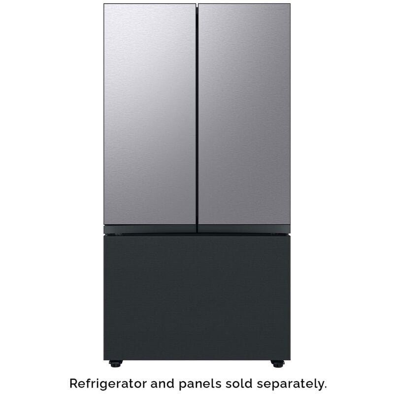 Samsung BESPOKE 3-Door French Door Bottom Panel for Refrigerators - Matte Black Steel, , hires