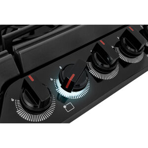 Frigidaire Gallery 36 in. 5-Burner Natural Gas Cooktop with Simmer Burner & Power Burner - Black, Black, hires