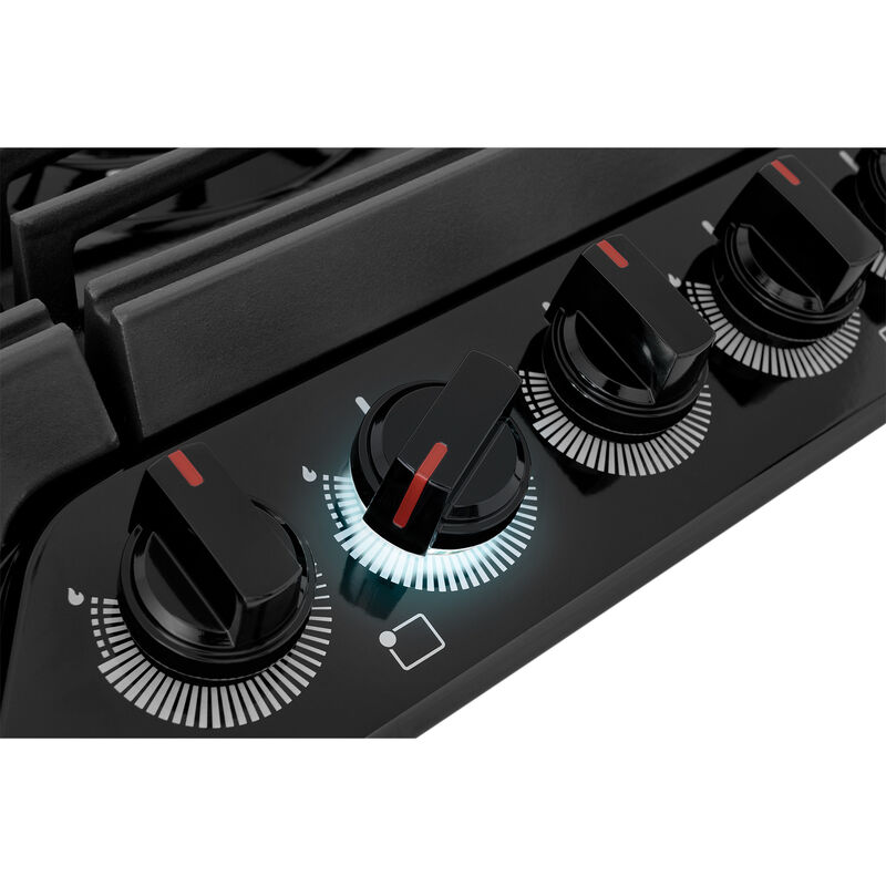 Frigidaire Gallery 36 in. 5-Burner Natural Gas Cooktop with Simmer Burner & Power Burner - Black, Black, hires