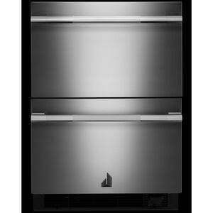 JennAir Rise 24 in. 4.7 cu. ft. Double Refrigerator & Freezer Drawer - Stainless Steel, , hires