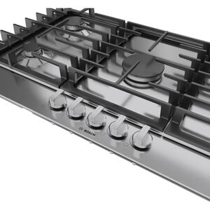 Bosch 300 Series 36 in. 5-Burner Natural Gas Cooktop with Simmer Burner & Power Burner - Stainless Steel, , hires