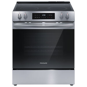 Frigidaire 30 in. 5.3 cu. ft. Air-Fry Standard Convection Electric Range with Smoothtop Burners - Stainless Steel, , hires