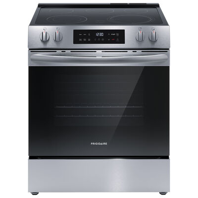 Frigidaire 30 in. 5.3 cu. ft. Air-Fry Standard Convection Electric Range with Smoothtop Burners - Stainless Steel | FCFE3082BS