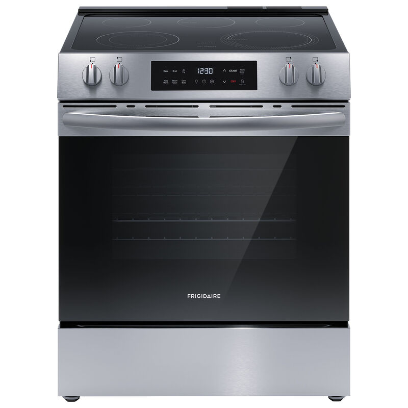 Frigidaire 30 in. 5.3 cu. ft. Air-Fry Standard Convection Electric Range with Smoothtop Burners - Stainless Steel, , hires