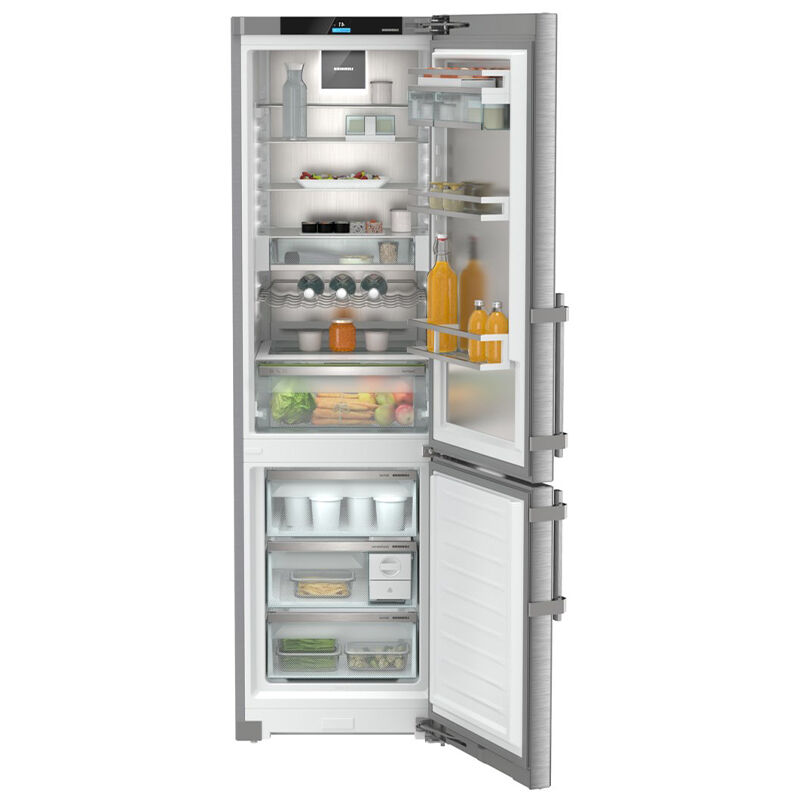 Liebherr Peak 24 in. 12.8 cu. ft. Smart Counter Depth Bottom Freezer Refrigerator Right Hinged - Stainless Steel, , hires