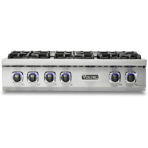 Viking 7 Series 36" Slide-In Gas Cooktop with 4 Sealed Burners & Griddle - Stainless Steel, , hires
