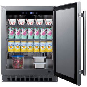 Summit 24 in. 3.1 cu. ft. Undercounter Refrigerator - Stainless Steel, , hires