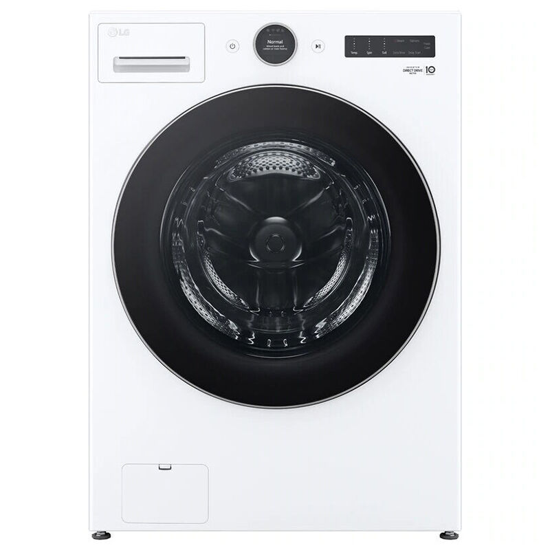 LG 27 in. 4.5 cu. ft. Smart Stackable Front Load Washer with AI DD Built-In Intelligence, TurboWash 360 Technology, Allergiene, Sanitize & Steam Wash Cycle - White, , hires