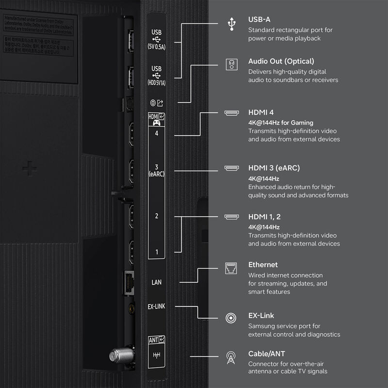 Samsung - 55" Class QN80H Neo QLED 4K UHD Smart Tizen TV, , hires