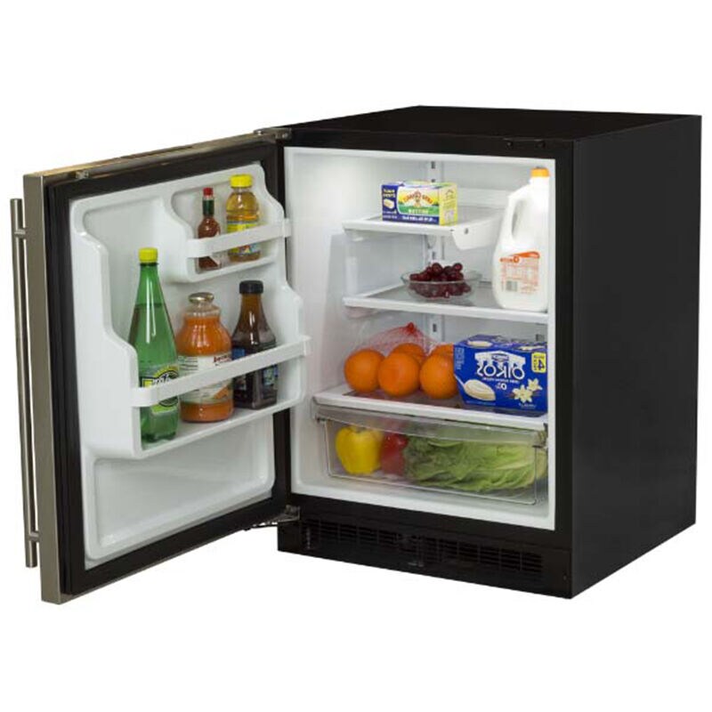 Marvel Low Profile Series 24 in. 4.6 cu. ft. Left-Hinged Built-In Undercounter Refrigerator - Stainless Steel, , hires