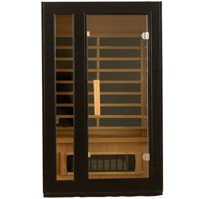 EZLIFE Duo Compact 2 Person Full Spectrum Infrared Sauna with Red Light Therapy Panel | KD-ZSPEC2FS