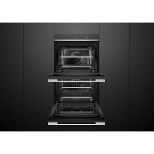 Fisher & Paykel Series 9 30 in. 8.2 cu. ft. Smart Top Control Electric Double Wall Oven with Standard Convection - Stainless Steel, , hires