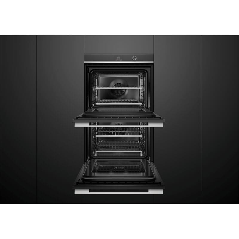 Fisher & Paykel Series 9 30 in. 8.2 cu. ft. Smart Top Control Electric Double Wall Oven with Standard Convection - Stainless Steel, , hires