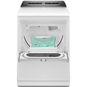 Whirlpool 27 in. 7.4 cu. ft. Top Loading Electric Dryer with 36 Dryer Programs,7 Dry Options, Sanitize Cycle, Wrinkle Care & Sensor Dry - White, White, hires