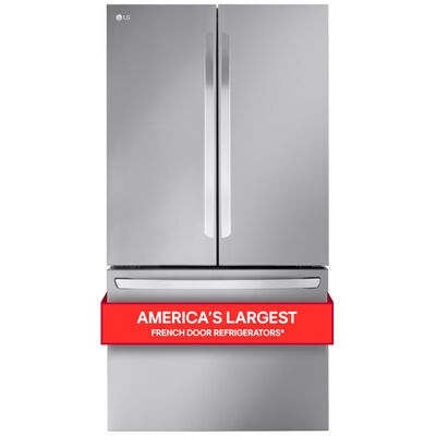 LG 36 in. 31.7 cu. ft. Smart French Door Refrigerator with Internal Water Dispenser - PrintProof Stainless Steel | LRFLS3206S