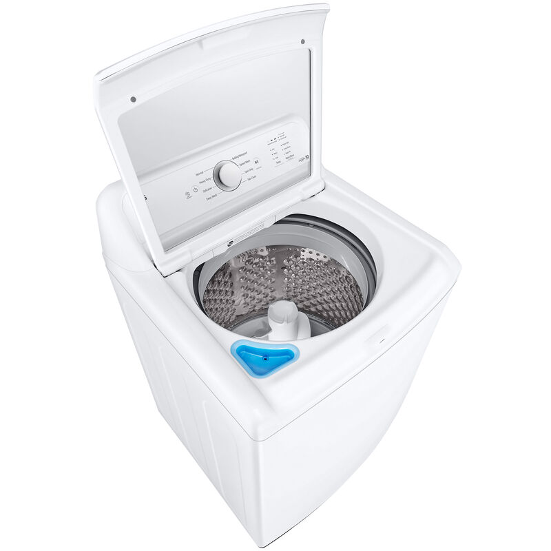 LG 27 in. 4.1 cu. ft. Top Load Washer with 4-Way Agitator, Slam Proof Glass Lid & True Balance Anti-Vibration System - White, White, hires