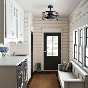 Hunter 36 in. Rotonda Ceiling Fan with LED Light Kit & Handheld Remote - Matte Black, , hires