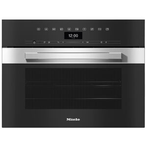 Miele 24" 1.8 cu. ft. Electric Smart Wall Oven with Standard Convection - Clean Steel, , hires