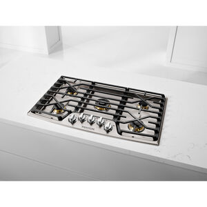 Signature Kitchen Suite 36 in. 5-Burner Smart Natural Gas Cooktop with Griddle, Simmer Burner & Power Burner - Stainless Steel, , hires
