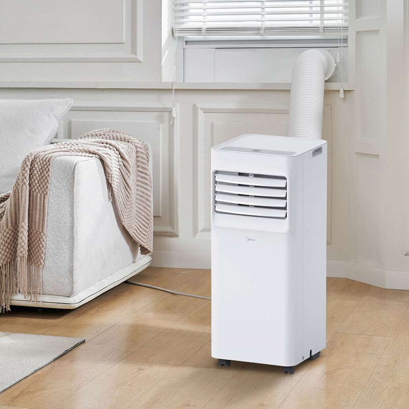 Midea 8,500 BTU (5,000 BTU DOE) 115V Portable Air Conditioner with 2 Fan Speeds, Sleep Mode & Remote Control - White, , hires
