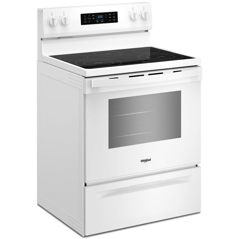 Whirlpool 30 in. 5.3 cu. ft. Air-Fry Standard Convection Electric Range with Radiant Burners - White, , hires