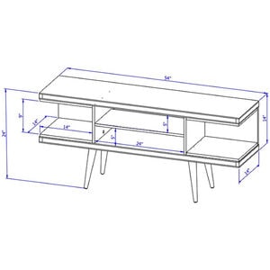 Manhattan Comfort Utopia 53" TV Stand - Off White & Maple Cream, , hires