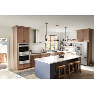 Maytag 27 in. 8.6 cu. ft. Front Control Electric Double Wall Oven with True European Convection - Fingerprint Resistant Stainless Steel, , hires