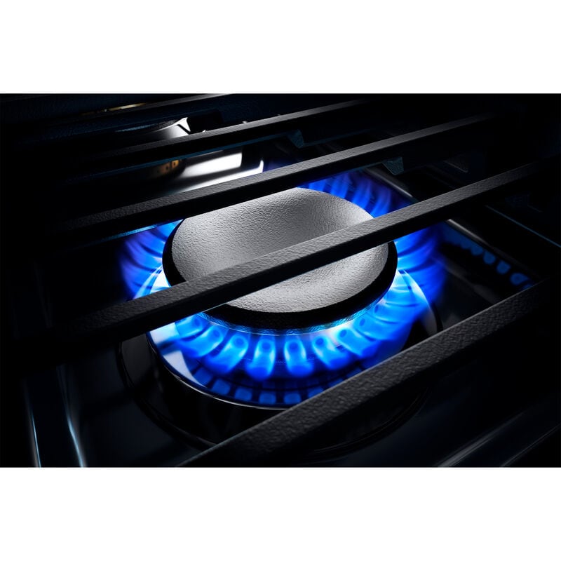 JennAir Noir Series 30 in. 4.1 cu. ft. Smart True European Convection Dual Fuel Range with 4 Sealed Burners - Stainless Steel, , hires