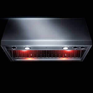 JennAir Pro-Style 36 in. Ducted Canopy Pro Style Style Range Hood with 600 CFM, 4 Fan Speeds & 2 Halogen Lights - Stainless Steel, , hires