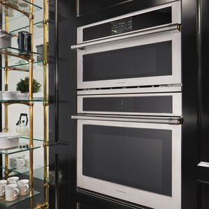 Monogram Statement Series 30 in. 5 cu. ft. Smart Speed Electric Single Wall Oven with True European Convection - Stainless Steel, , hires