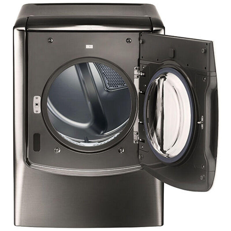 LG Signature 29 in. 9.0 cu. ft. Electric Dryer with TurboSteam Technology & Sensor Dry - Black Stainless Steel, , hires