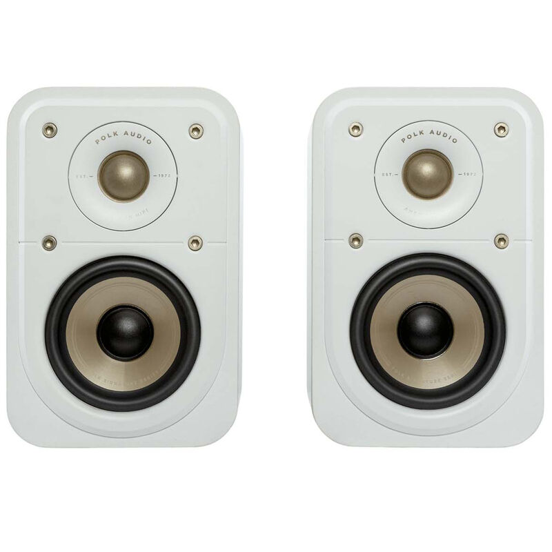 Polk Signature Elite ES10 High Quality Wall-Mountable Satellite Surround Speakers (Pair) - White, White, hires