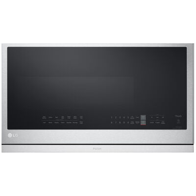 LG 30 in. 2.1 cu. ft. Over-the-Range Microwave with 10 Power Levels, 400 CFM & Sensor Cooking Controls - Print Proof Stainless Steel | MVEL2137F