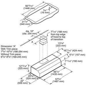 Thermador Professional Series 60 in. Smart Ducted Standard Style Range Hood with 4 Fan Speeds & 4 LED Lights - Stainless Steel, , hires