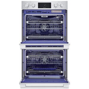 Signature Kitchen Suite 30 in. 9.4 cu. ft. Smart Top Control SteamElectric Double Wall Oven with True European Convection - Stainless Steel, , hires