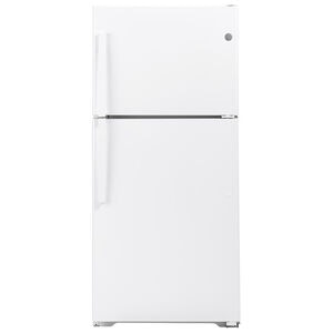 GE 33 in. 21.9 cu. ft. Top Freezer Refrigerator - White, White, hires