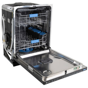 GE Profile 24 in. Top Control Flush-Mount Smart Dishwasher with 44 dBa Sound Level, 3rd-Rack & Dry Boost - Custom Panel Ready, , hires