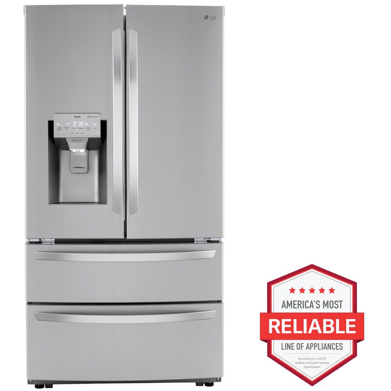 LG 36inch 28 cu. ft. Door French Door Refrigerator with Double Freezer -  PrintProof Stainless Steel