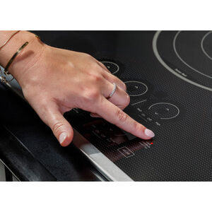 Cafe 36 in. 5-Burner Smart Electric Cooktop with Simmer Burner & Power Burner - Black, , hires