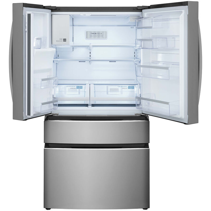 Frigidaire Gallery 36 in. 26.3 cu. ft. 4-Door French Door Refrigerator with Ice & Water Dispenser - Stainless Steel, , hires